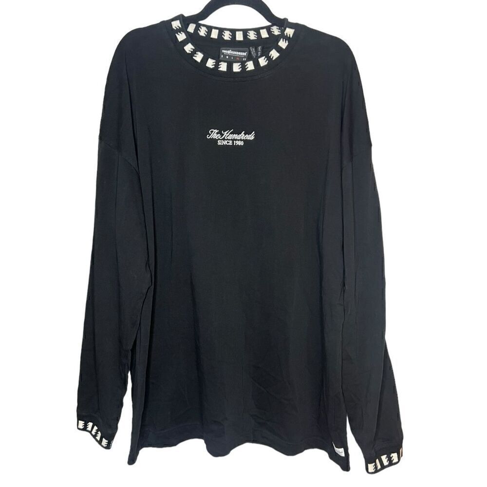 The Hundreds Black Long Sleeve Houndstooth Pattern Shirt - Men’s XL